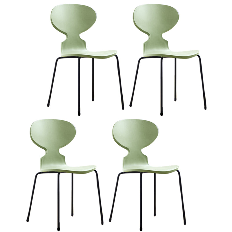 Modern Style Side Chair Plastic Metal Dining Chair for Home Use