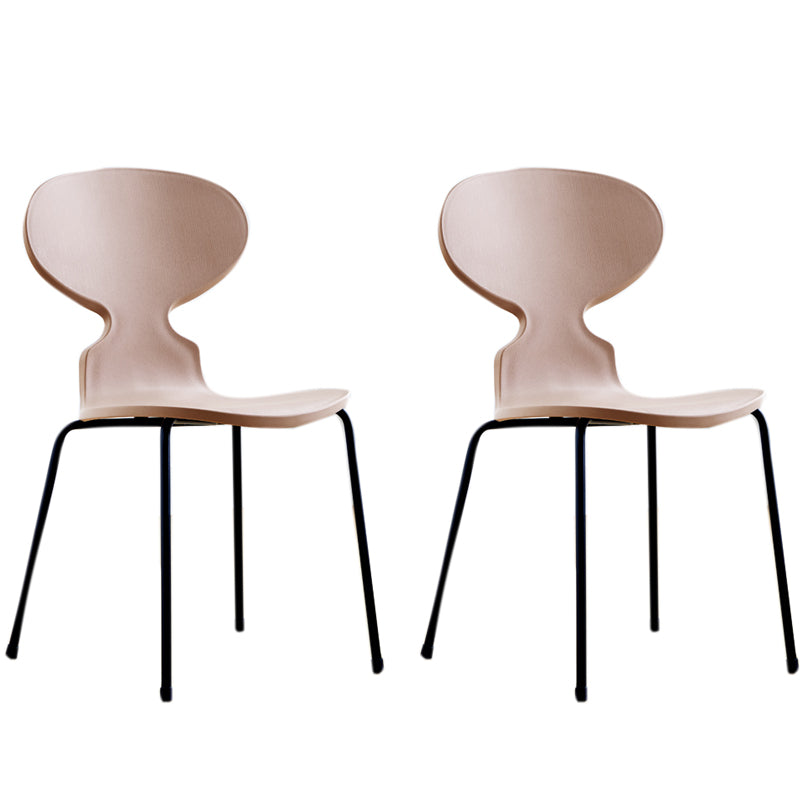 Modern Style Side Chair Plastic Metal Dining Chair for Home Use