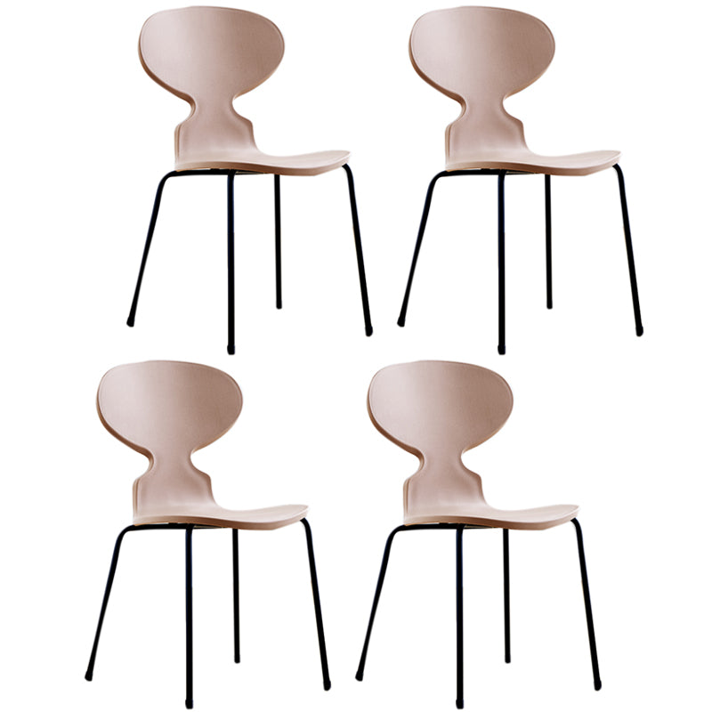 Modern Style Side Chair Plastic Metal Dining Chair for Home Use