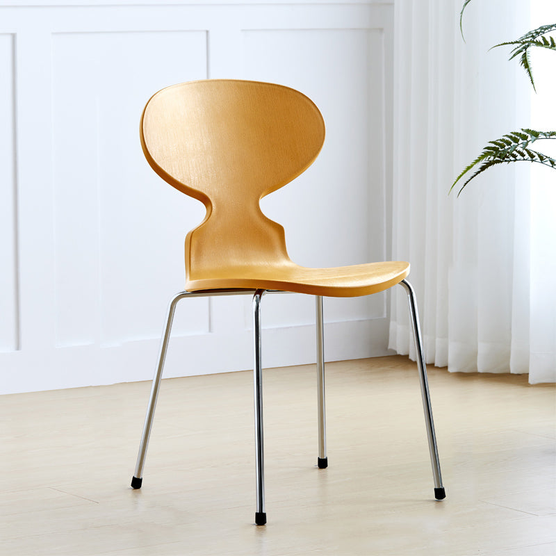 Modern Style Side Chair Plastic Metal Dining Chair for Home Use
