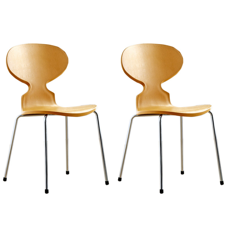 Modern Style Side Chair Plastic Metal Dining Chair for Home Use