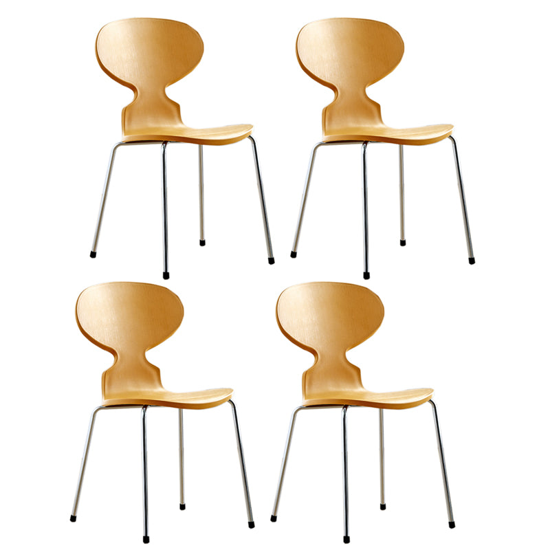 Modern Style Side Chair Plastic Metal Dining Chair for Home Use