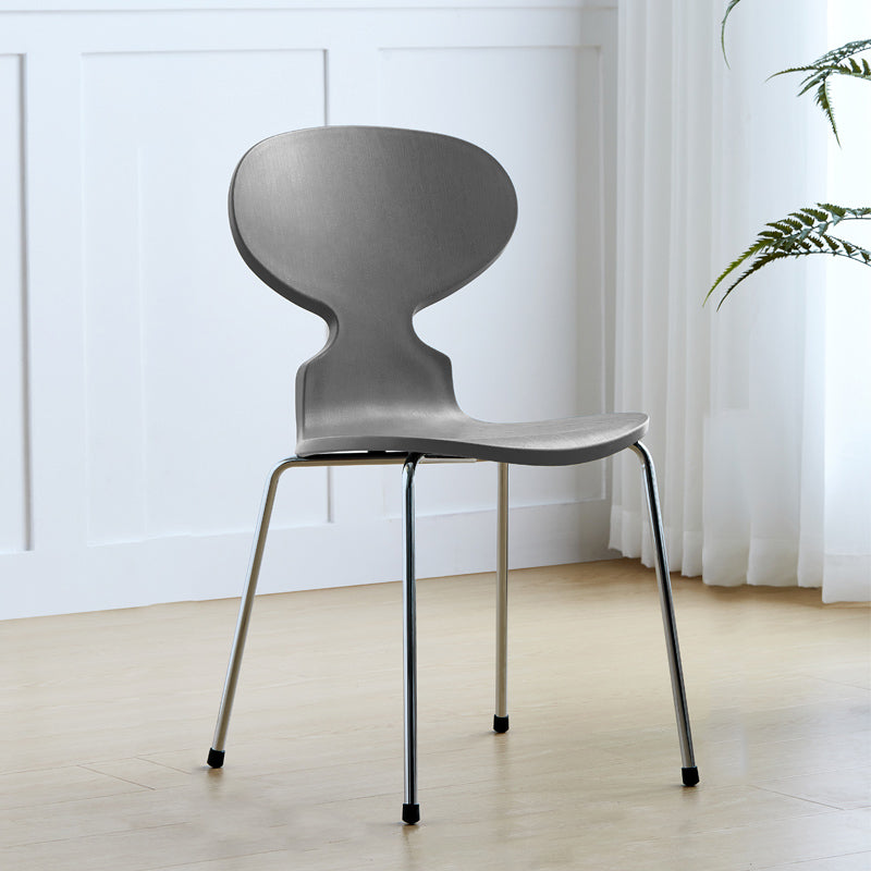 Modern Style Side Chair Plastic Metal Dining Chair for Home Use