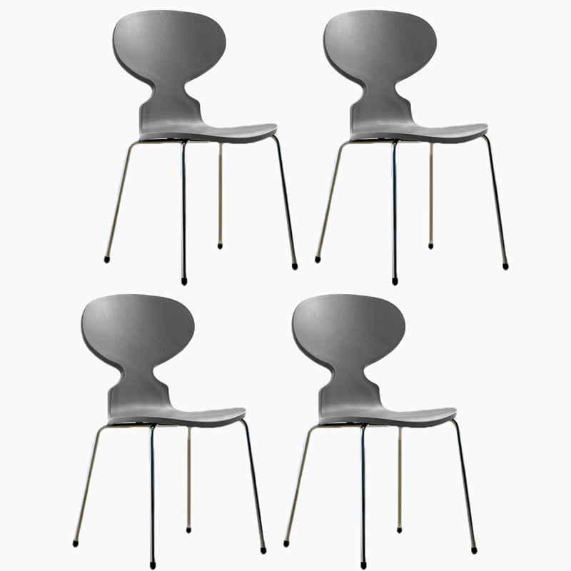Modern Style Side Chair Plastic Metal Dining Chair for Home Use