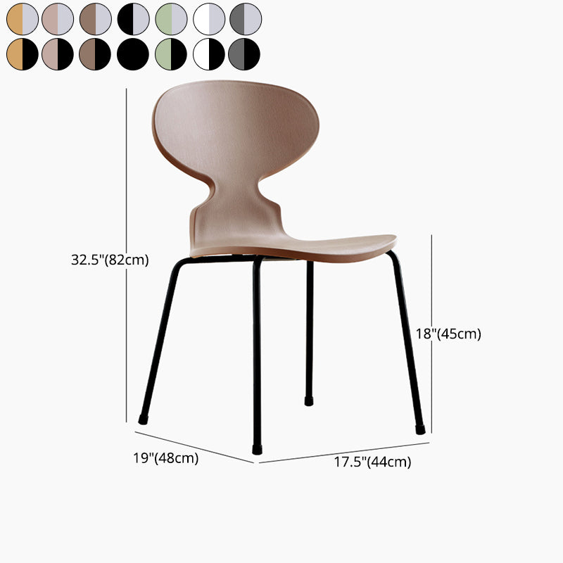 Modern Style Side Chair Plastic Metal Dining Chair for Home Use