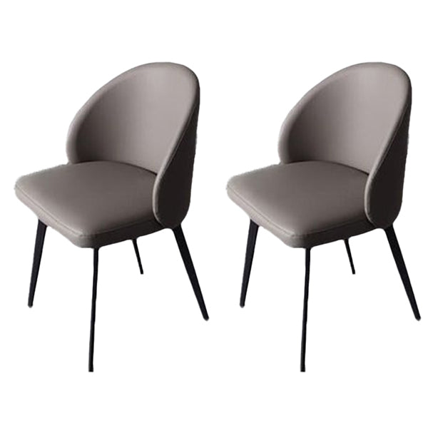 Modern Style Parsons Side Chair Faux Leather Indoor Dining Chair
