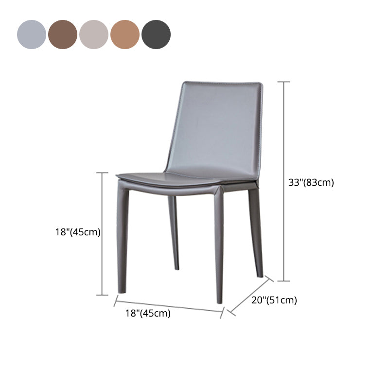 Modern Style Side Chair Faux Leather Dining Chair for Dining Room