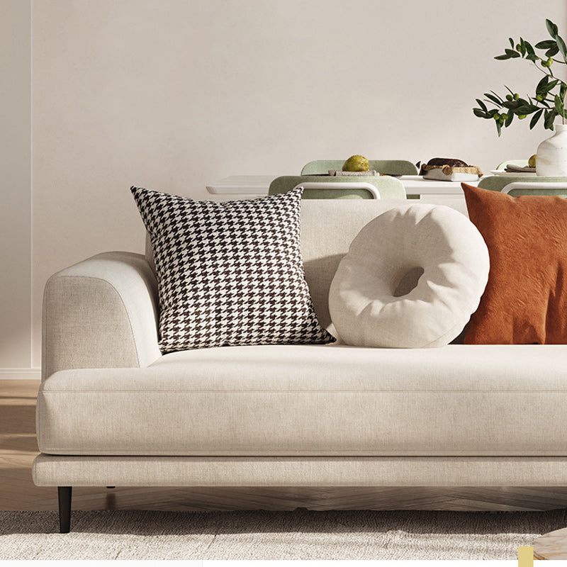 Linen Recessed Sofa Modern Arm Cushions 35.4"W Sofa for Living Room