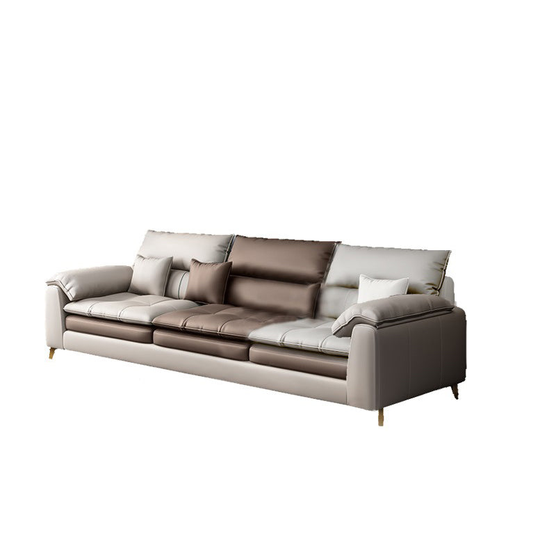 Faux leather High Back Pillow Top Arm Sofa and Sectional with Stain-Resistant