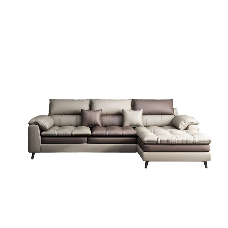Faux leather High Back Pillow Top Arm Sofa and Sectional with Stain-Resistant