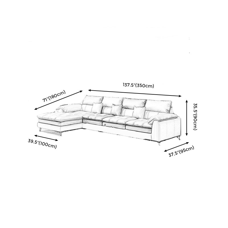 Faux leather High Back Pillow Top Arm Sofa and Sectional with Stain-Resistant