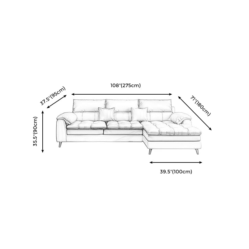 Faux leather High Back Pillow Top Arm Sofa and Sectional with Stain-Resistant
