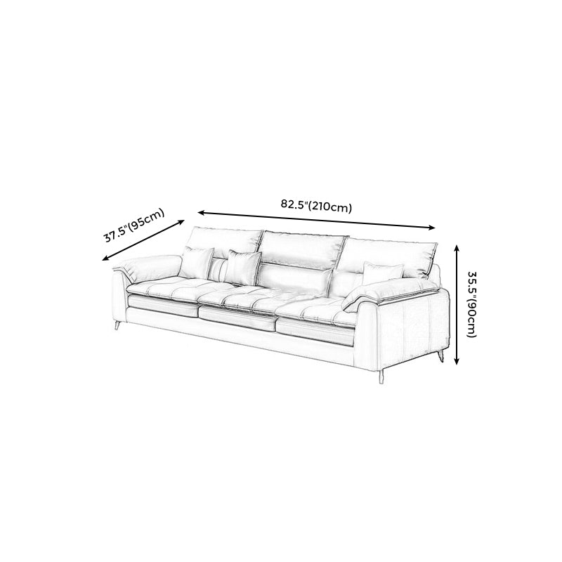 Faux leather High Back Pillow Top Arm Sofa and Sectional with Stain-Resistant