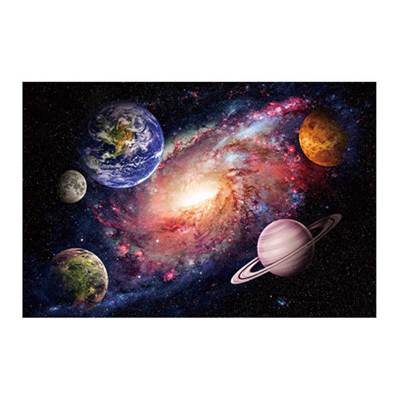 Modern Style Space Rug Living Room Carpet Polyester Washable Area Rug