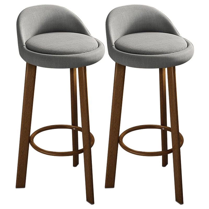 Modern Armless Backrest Counter Stool Steel Cafe Bar Stool with Cushion and Pedal