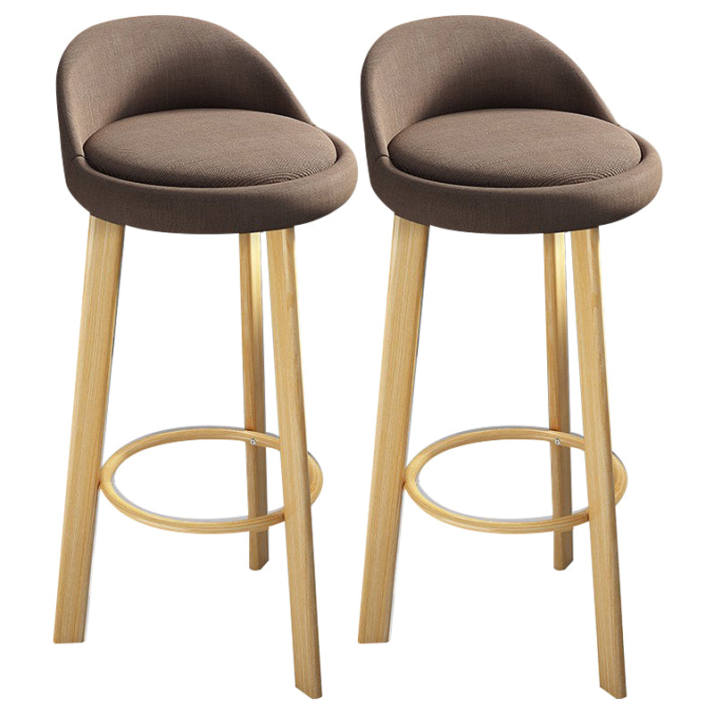 Modern Armless Backrest Counter Stool Steel Cafe Bar Stool with Cushion and Pedal