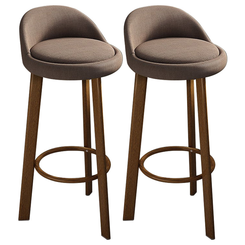 Modern Armless Backrest Counter Stool Steel Cafe Bar Stool with Cushion and Pedal