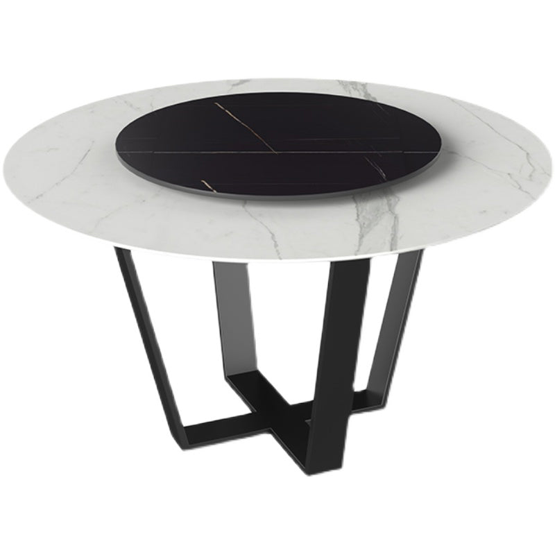 Modern 1/2/5/7 Pieces Dining Set Round Stone Dining Table for Dining Room
