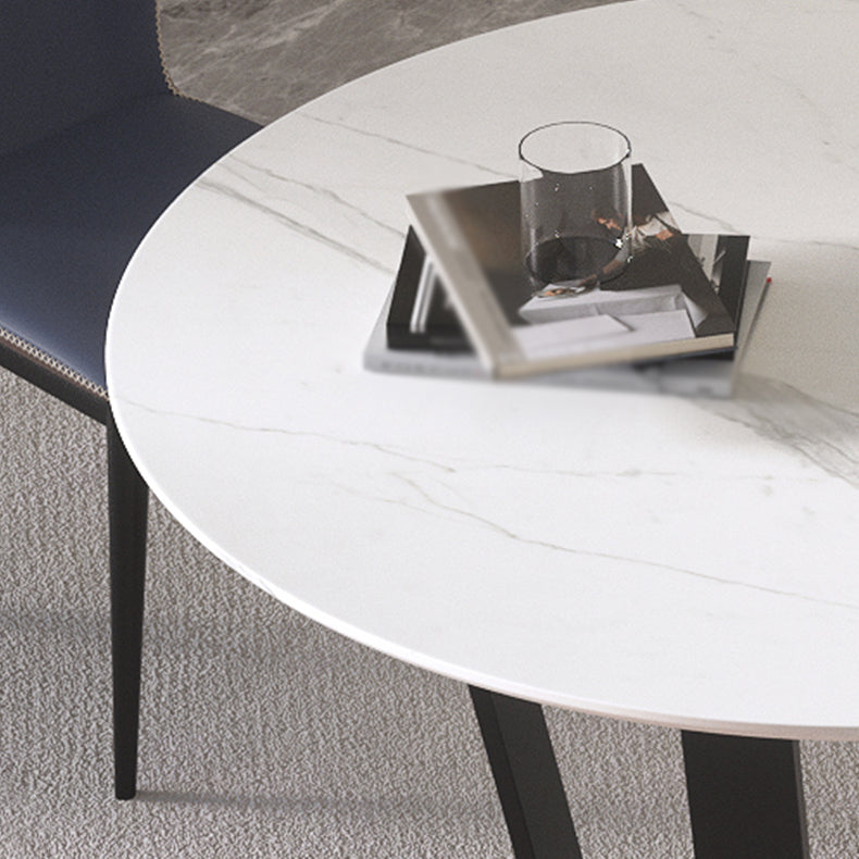 Modern 1/2/5/7 Pieces Dining Set Round Stone Dining Table for Dining Room