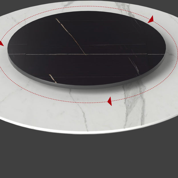 Modern 1/2/5/7 Pieces Dining Set Round Stone Dining Table for Dining Room
