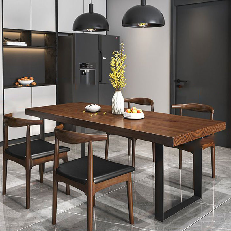 Industrial Style 1/2/3/5/7 Pieces Dining Set Solid Wood Dining Table and Chairs