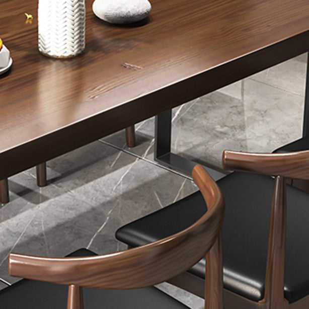 Industrial Style 1/2/3/5/7 Pieces Dining Set Solid Wood Dining Table and Chairs