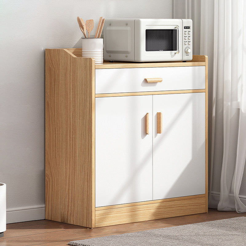 Wood Living Room Sideboard Cabinet Modern Credenza with Storage and Drawer