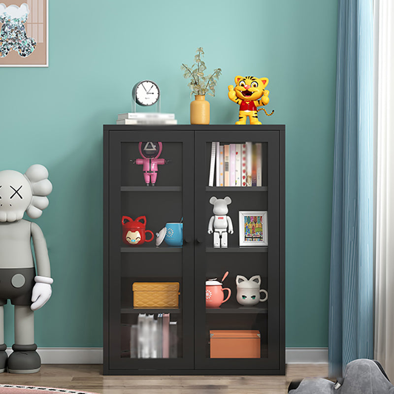 Steel Dining Room Sideboard Cabinet Modern Server Cabinet with Storage and Two Doors