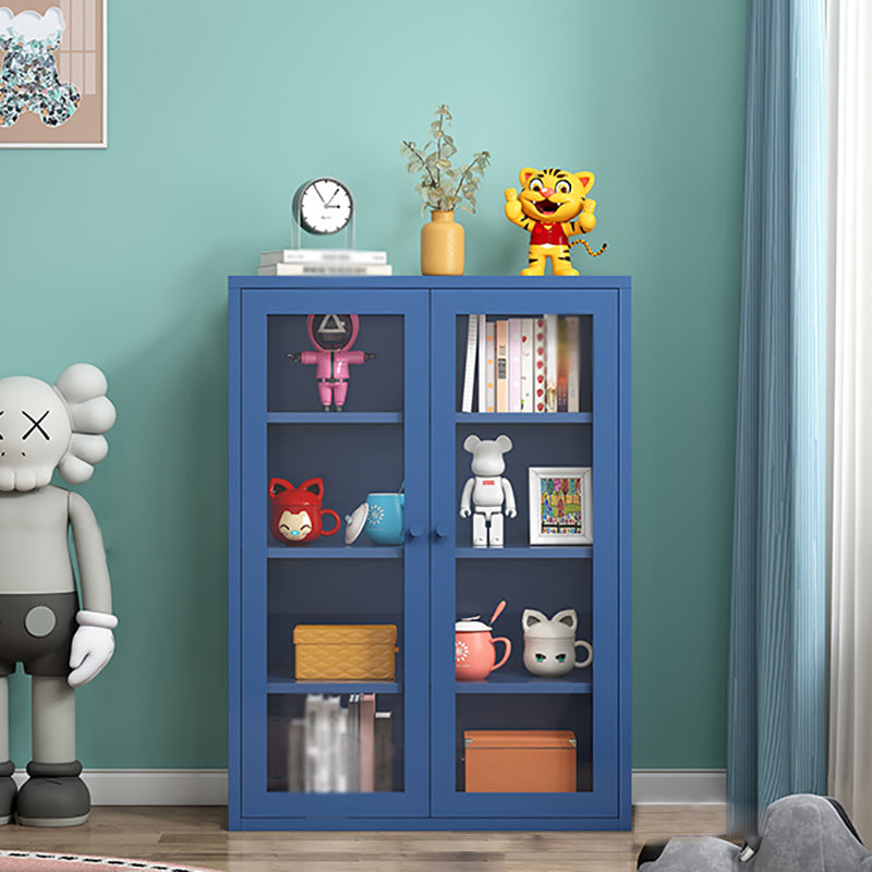 Steel Dining Room Sideboard Cabinet Modern Server Cabinet with Storage and Two Doors