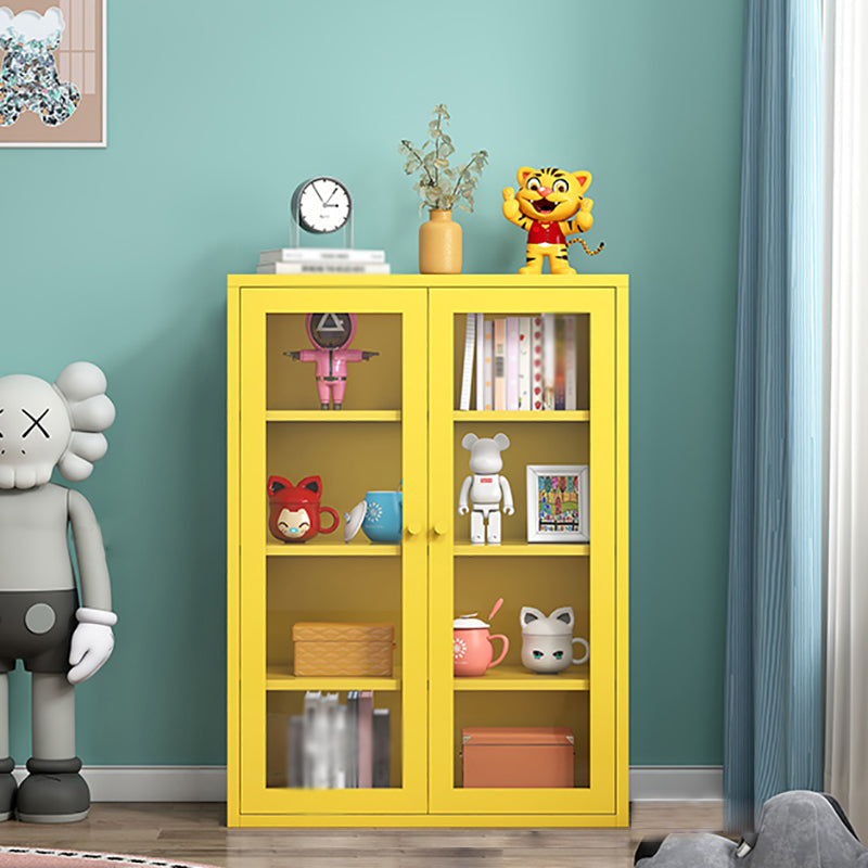 Steel Dining Room Sideboard Cabinet Modern Server Cabinet with Storage and Two Doors