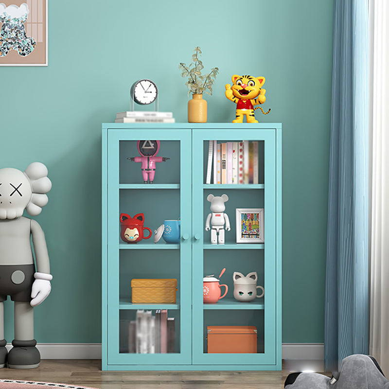 Steel Dining Room Sideboard Cabinet Modern Server Cabinet with Storage and Two Doors