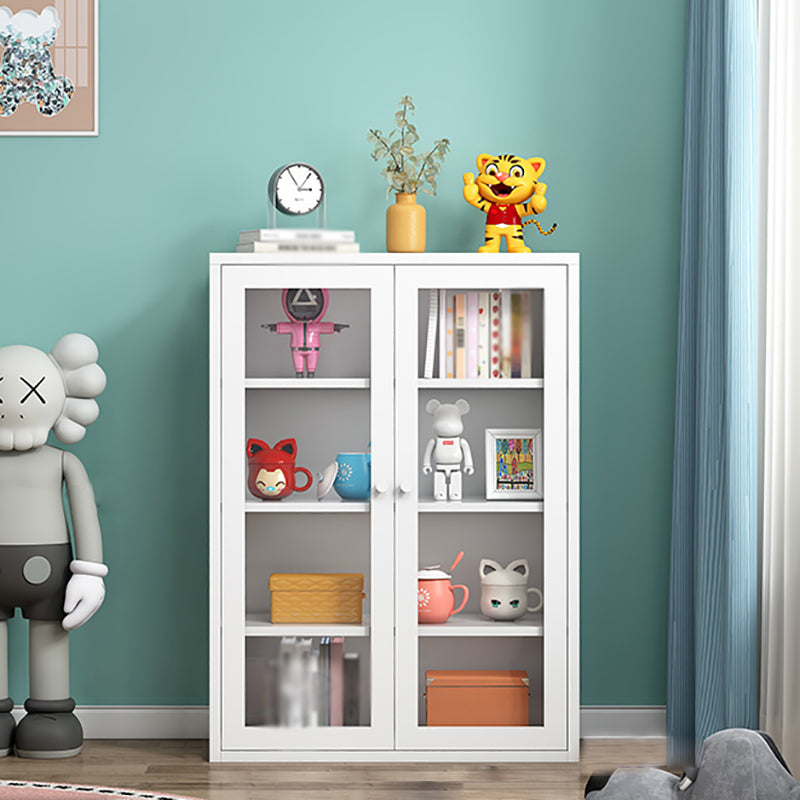 Steel Dining Room Sideboard Cabinet Modern Server Cabinet with Storage and Two Doors