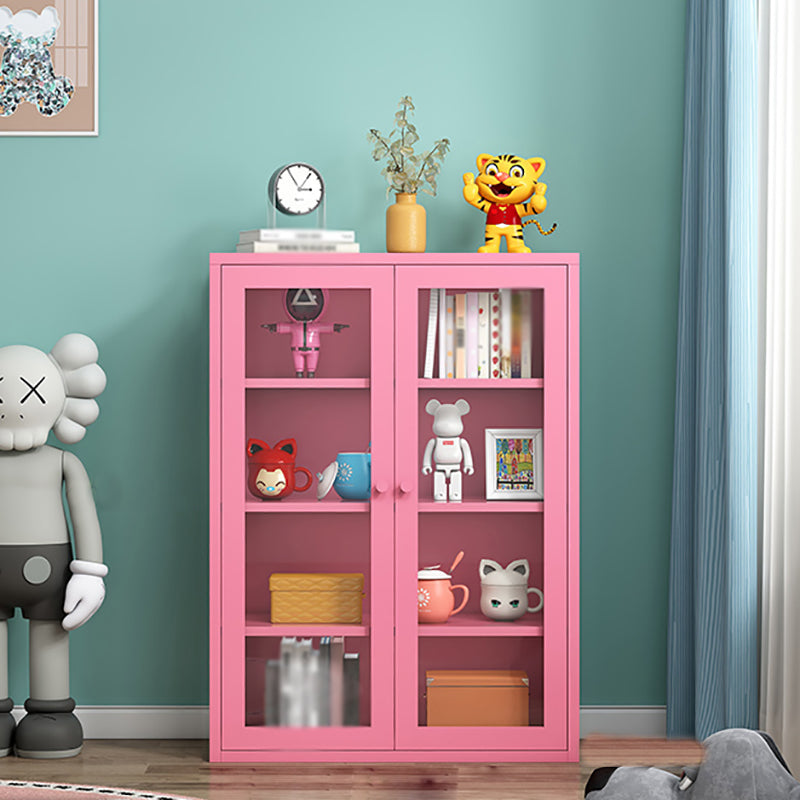 Steel Dining Room Sideboard Cabinet Modern Server Cabinet with Storage and Two Doors