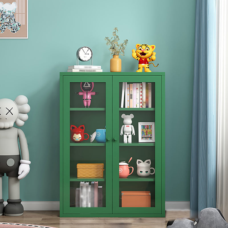 Steel Dining Room Sideboard Cabinet Modern Server Cabinet with Storage and Two Doors