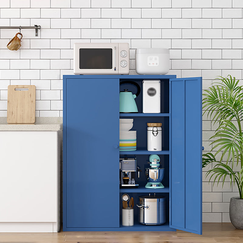 Steel Dining Room Sideboard Cabinet Modern Server Cabinet with Storage and Two Doors