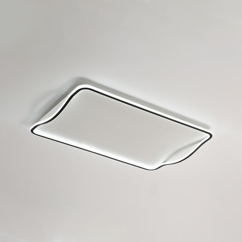 Metal Rectangular Close to Ceiling Lamp Simple Style LED Ceiling Flush