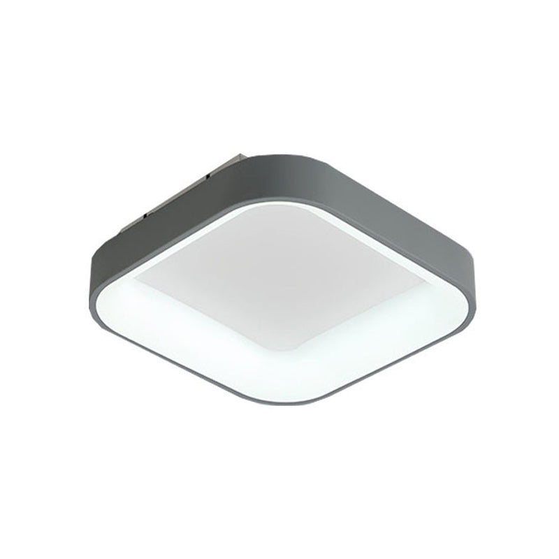 Metal Square Ceiling Light Fixture Nordic Style LED Flush Mount Lamp