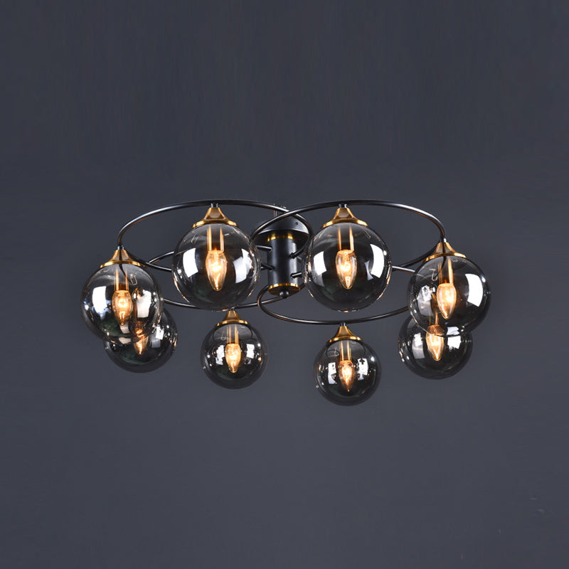 Contemporary Globe Flush Light Fixture Glass Flush Mount Ceiling Fixture