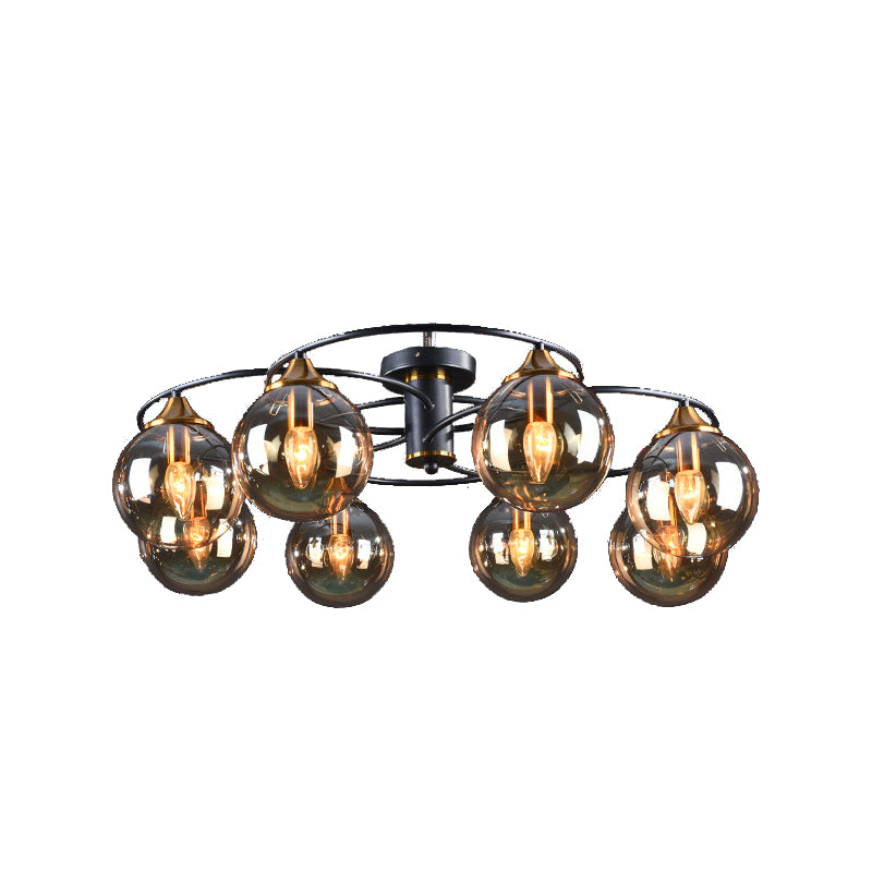 Contemporary Globe Flush Light Fixture Glass Flush Mount Ceiling Fixture