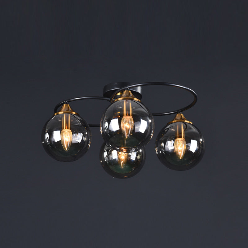 Contemporary Globe Flush Light Fixture Glass Flush Mount Ceiling Fixture