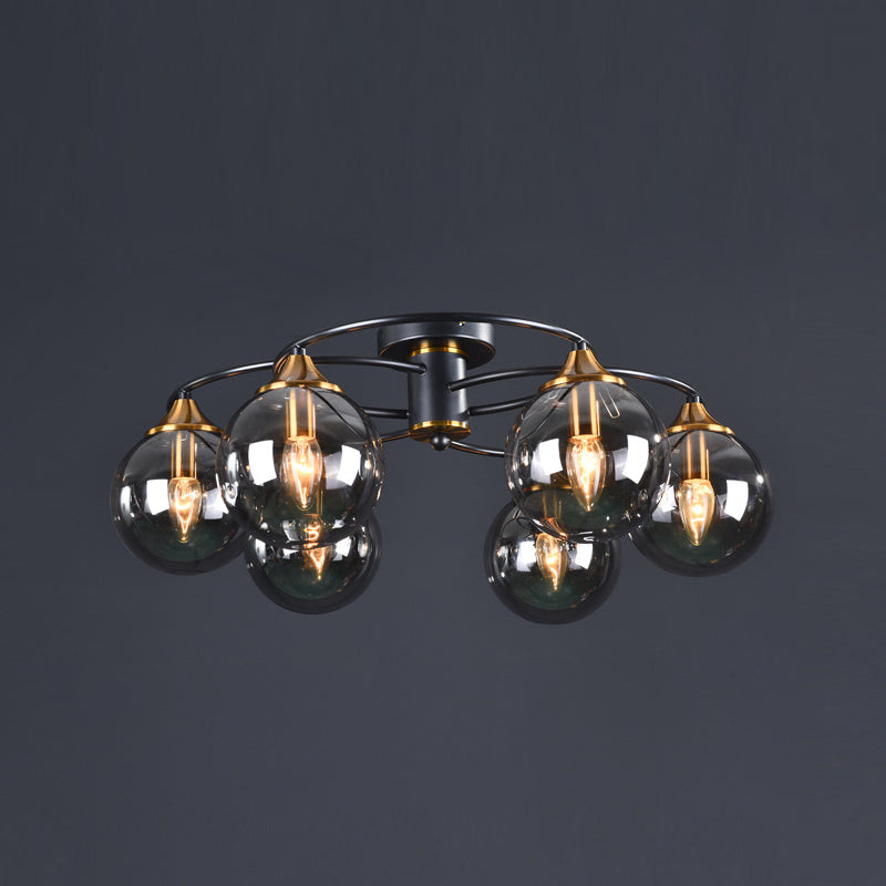 Contemporary Globe Flush Light Fixture Glass Flush Mount Ceiling Fixture