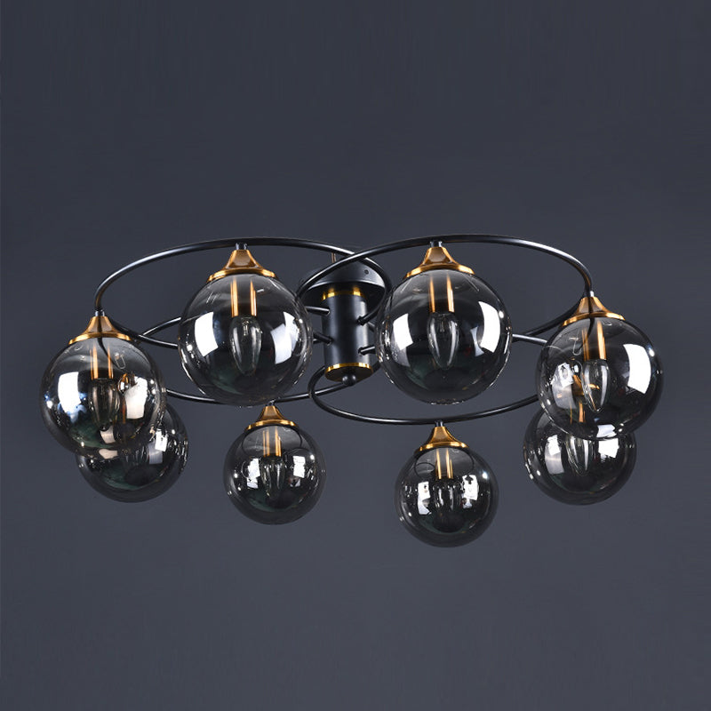 Contemporary Globe Flush Light Fixture Glass Flush Mount Ceiling Fixture