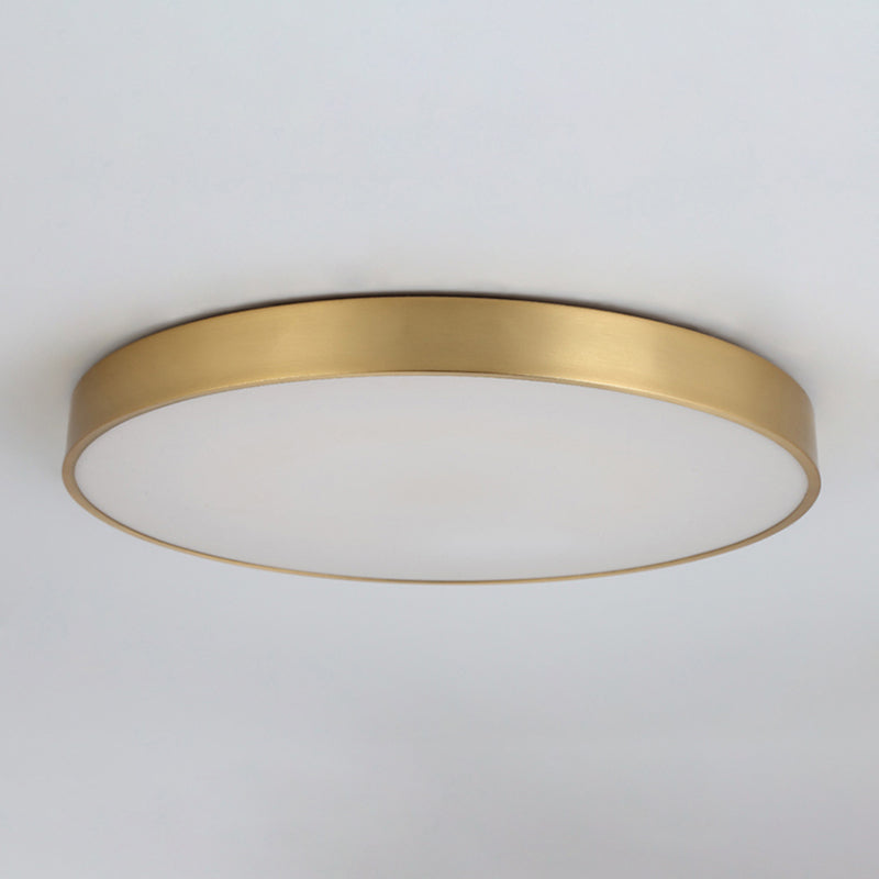 Geometry Shape LED Ceiling Lamp Modern Copper Flush Mount for Balcony