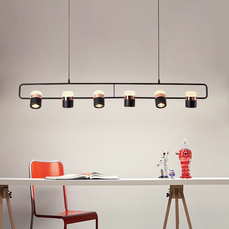 Contemporary Style Cylinder Island Lights Metal Island Pendant Lights