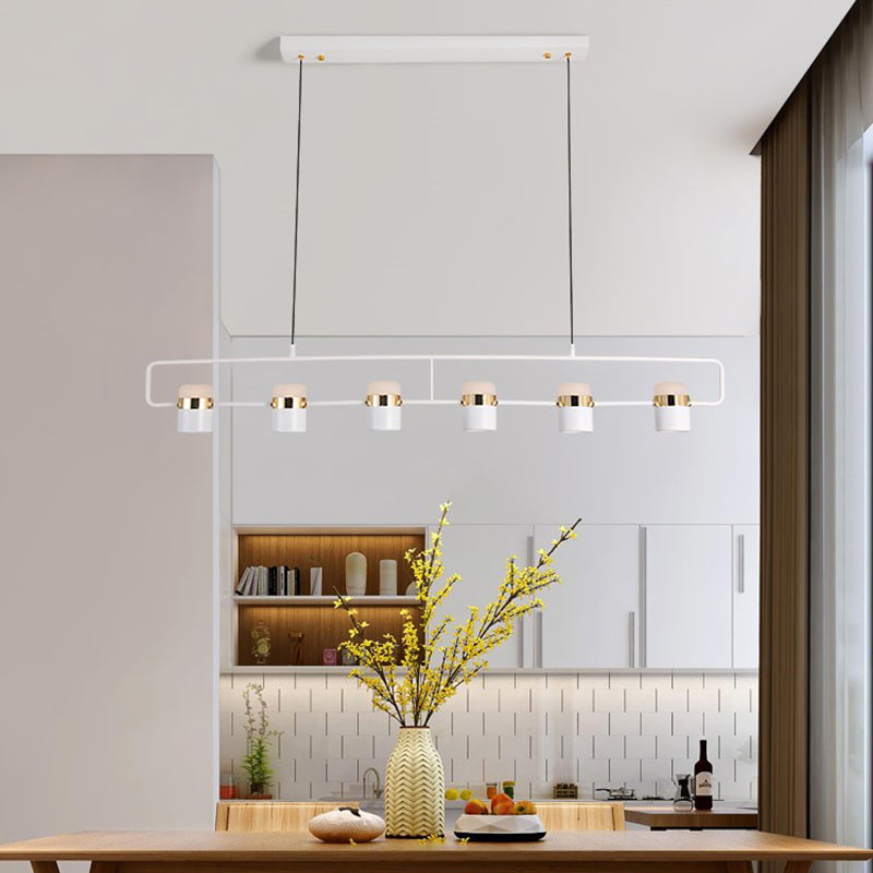 Contemporary Style Cylinder Island Lights Metal Island Pendant Lights