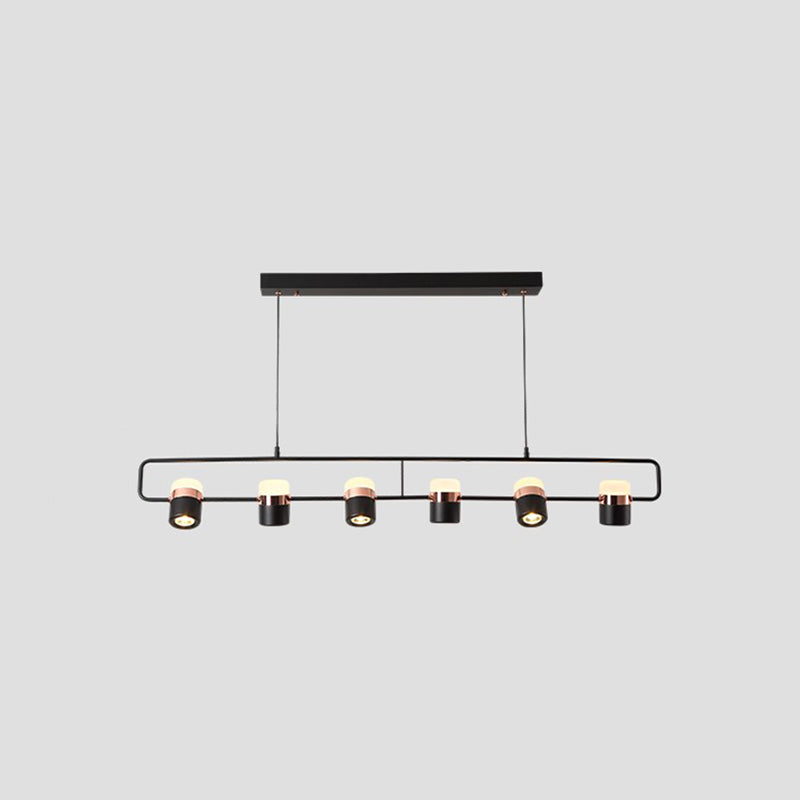 Contemporary Style Cylinder Island Lights Metal Island Pendant Lights