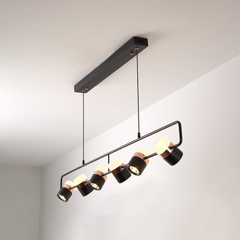 Contemporary Style Cylinder Island Lights Metal Island Pendant Lights