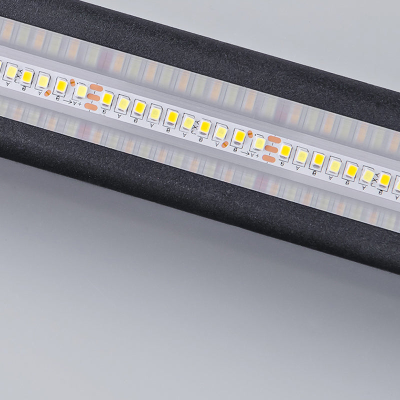 Modern Aluminum Island Light Linear 1-Light Restaurant Hanging Lamp with Acrylic Shade