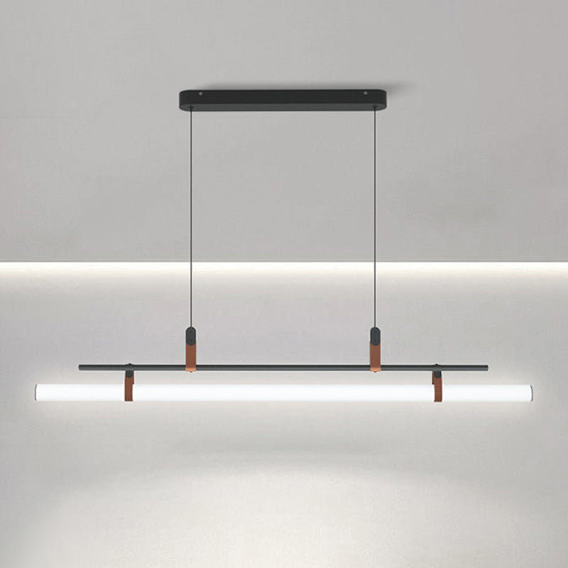 Modern Style Linear Shape Island Light Metal 1 Light Pendant Light