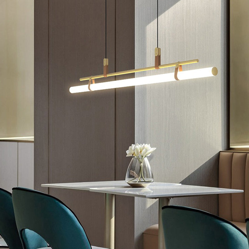 Modern Style Linear Shape Island Light Metal 1 Light Pendant Light